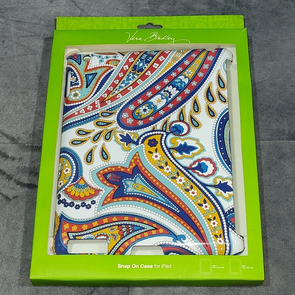 NIB VERA BRADLEY iPAD MARINA PAISLEY SNAP ON PROTECTIVE CASE GENERATION 2 & 3 - Picture 1 of 8